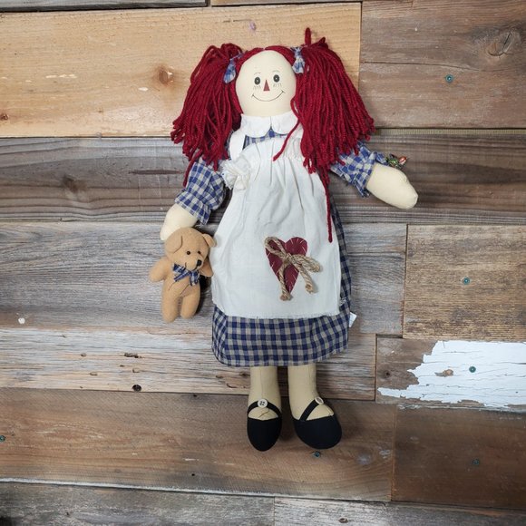 Raggedy Ann & Andy Shelf Sitting Raggedy Dolls  - Vintage Unicorn Industries - Picture 2 of 13